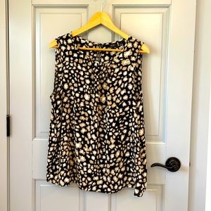 Sleeveless leopard print blouse